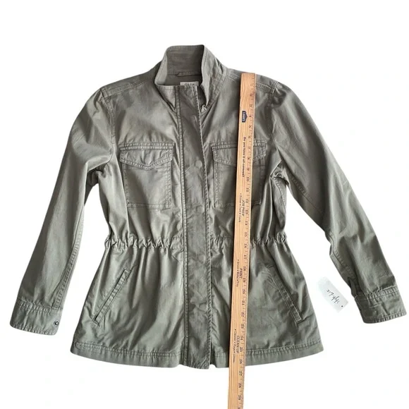 Style & Co women's twill utility spring jacket in olive drab, size small - Picture 2 of 16
